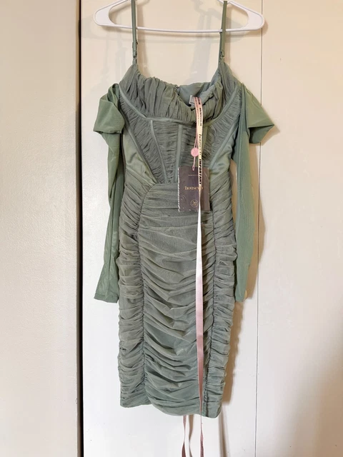freyja green gathered corset dress Dark Green Jacquard Corset Dress: Renaissance Fairy Gown