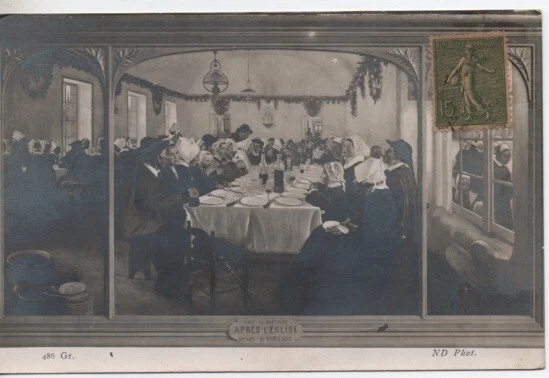 Carte Postale Ancienne Morbihan (56) – Après L'église, Noce En Bretagne – Début 1900