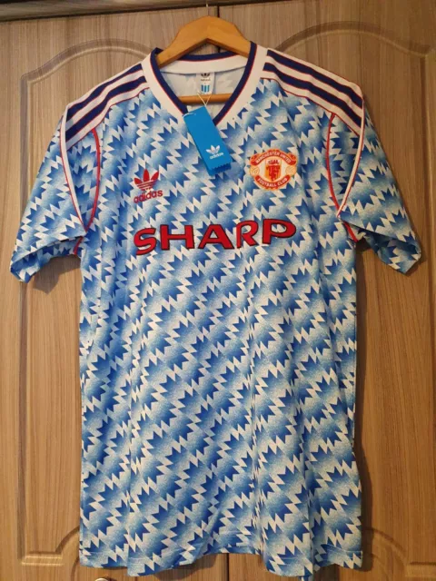 Manchester United Man UTD 1990 - 1992 Away Football Shirt | Men's Large