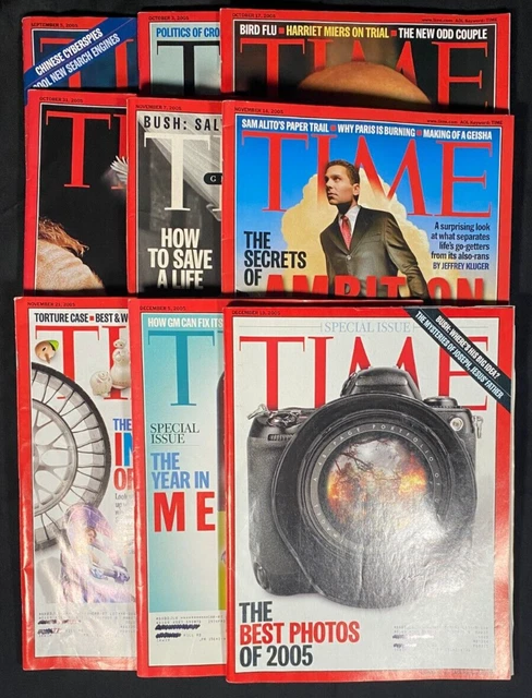EARLY 2000S TIME Magazines 2005 BEST PHOTOS Year in Medicine ALITO * 9 ...