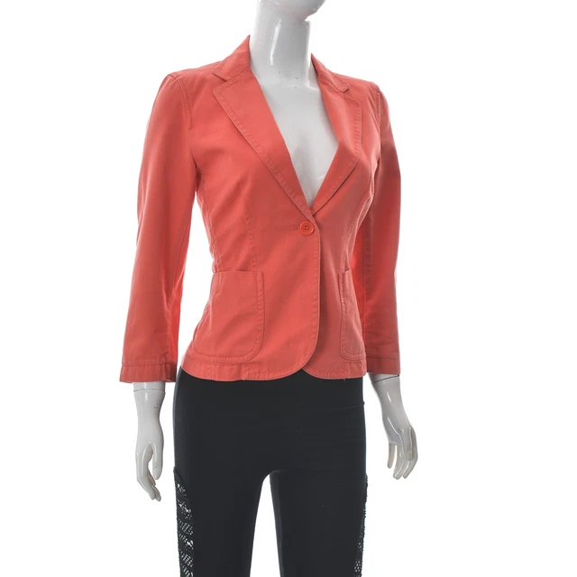 J.Crew Donna Monopetto Bottoni Blazer Corto Rosa Giacca Top Tuta Taglia S