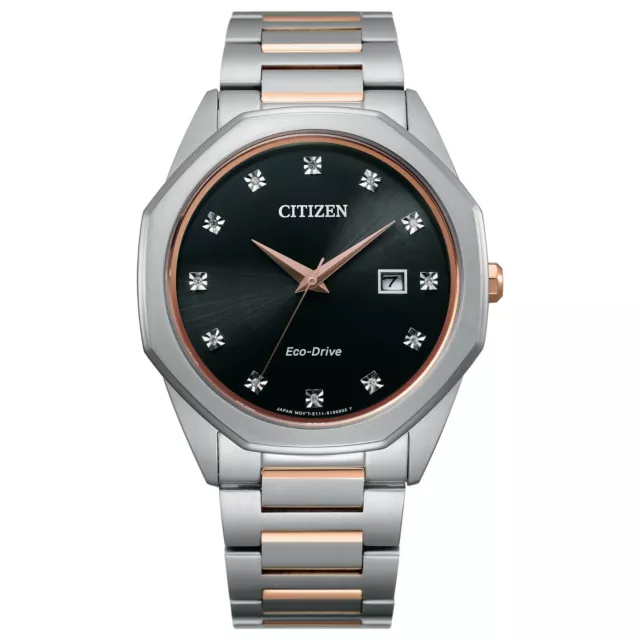 Citizen Eco-Drive Corso Men's Diamond Accent Date Display Watch 41MM BM7496-56G