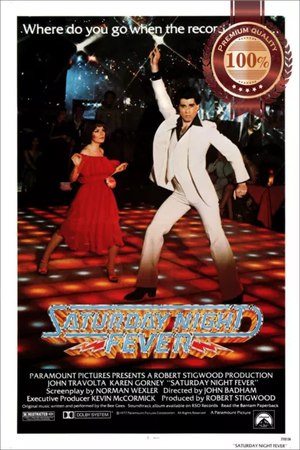 SATURDAY NIGHT FEVER 70s OFFICIAL ORIGINAL CINEMA MOVIE PRINT PREMIUM POSTER