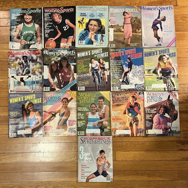 VINTAGE WOMEN SPORTS Fitness Magazine 16 Issue Lot 19771991 Nike Ads