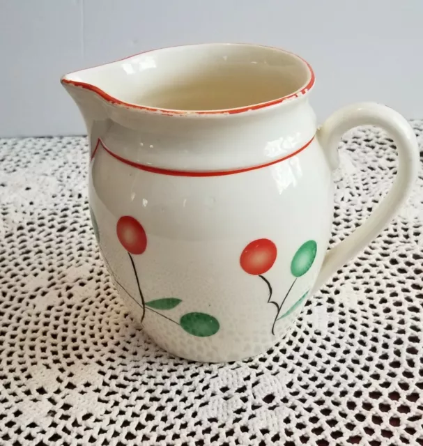 Vintage Country Style, Hand Painted, 3 cup pitcher, Made in Czechoslovakia