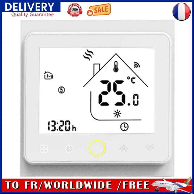 Régulateur de température à thermostat intelligent pour chauffage au sol eau/éle