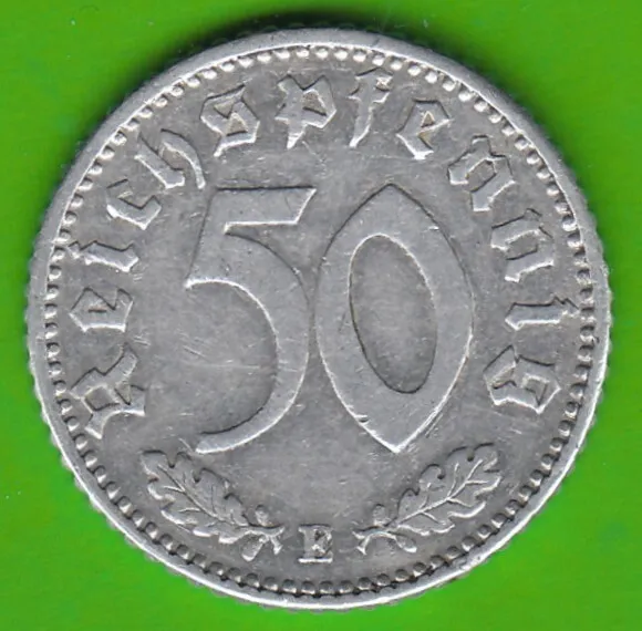Münze Pfennig 50 Reichspfennig 1935 E Alu besser als sehr schön nswleipzig