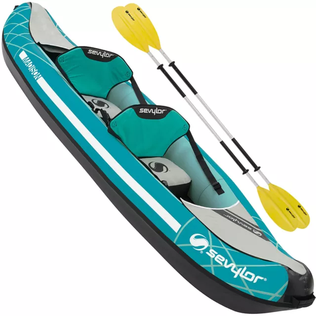 Sevylor Hinchable Madison Kit Kajak Kayak 2 Asiento Canoa de Ocio Viaje Set