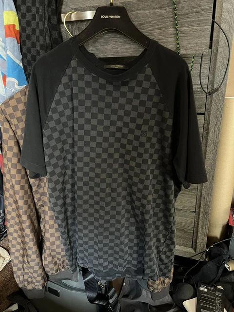 100% AUTHENTIC LOUIS Vuitton T-Shirt Damier Brown Ebene Short ...