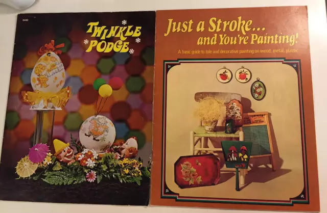 Lote Mixto de 2 Folletos TWINKLE PODGE, PINTURA TOLE Usados en Excelente Condición Arte y Artesanía