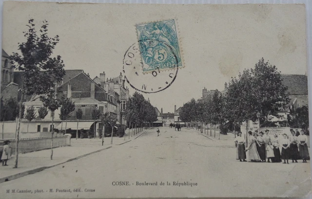Cosne 58 CPA Boulevard De La Republic Good Condition 1907