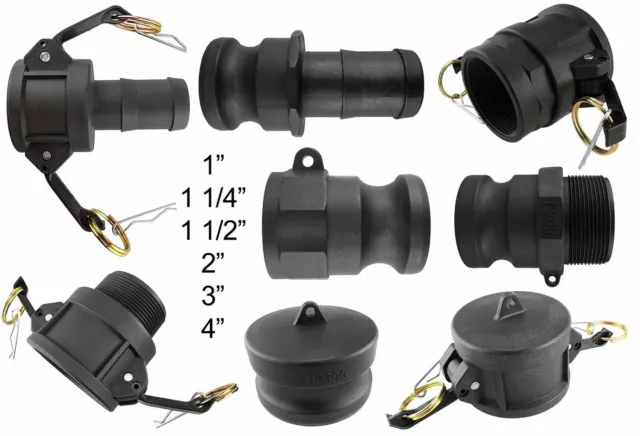 Camlock Coupling Fitting, Ibc Tank, Female, Male, Hose Tail Type A B C D E F