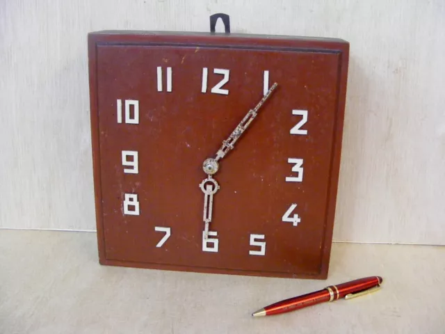 Rare Vedette Art Deco Wall Clock For Conversion-French-120 V0Lt Ac-For Refurb 2