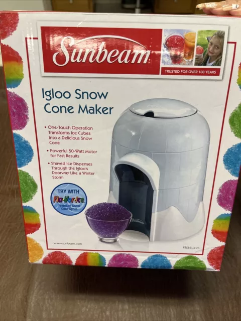 Sunbeam Igloo Ice Shaver Snow Cone Maker Pink FRSBSCIGO-PNK User Manual