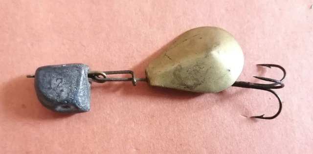 ANCIEN RARE LEURRE cuiller GYRHAM 35 MM argentée