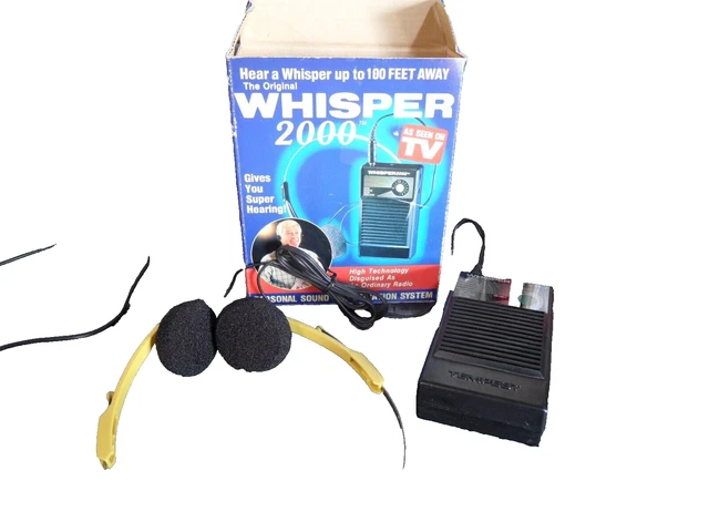 Vintage 1989 Whisper 2000 Personal Sound Amplification System -As Seen on TV