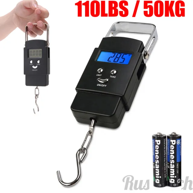 Portable Travel LCD Digital Hanging Luggage Scale Electronic Weight 110lb / 50kg