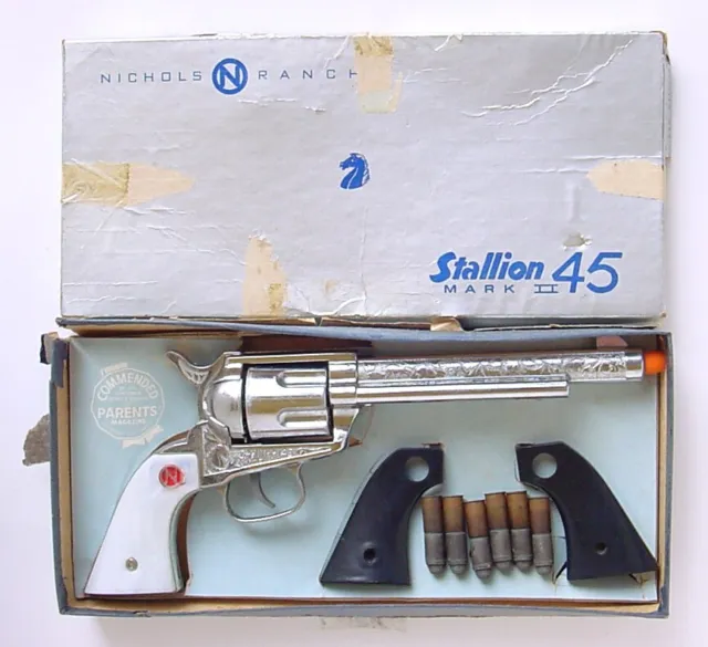 6 Vintage Cap Gun Original Bullets Holster Parts Western Playset 50s 60s  Cap Gun
