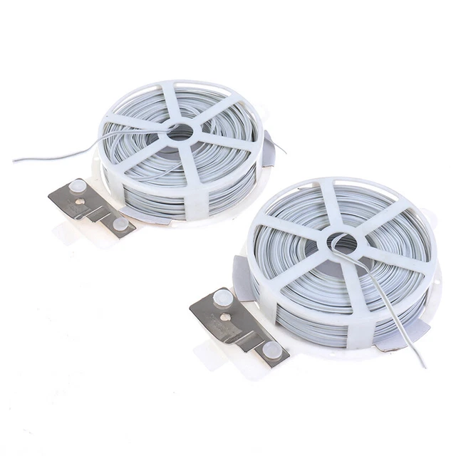1Pc (50m) White Multi-Function Sturdy Garden Plant Twist Tie with Coated .pj