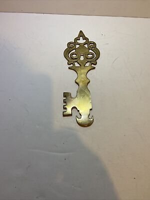 Vintage Solid Brass Decorative Skeleton Key LARGE 9.75 Inches Long
