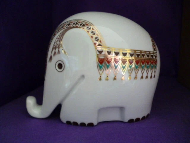 Tirelire en porcelaine Dresdner, motif éléphant Drumbo, Colani