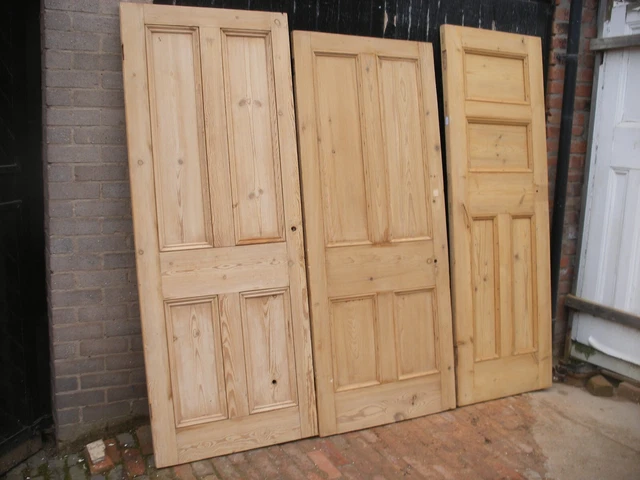 Reclaimed Victorian 4 panel stripped pine internal doors.