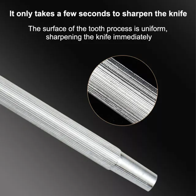 Ergonomic Handle Blade Stainless Steel For Kitchen Honing Sharpening Rod Hunter
