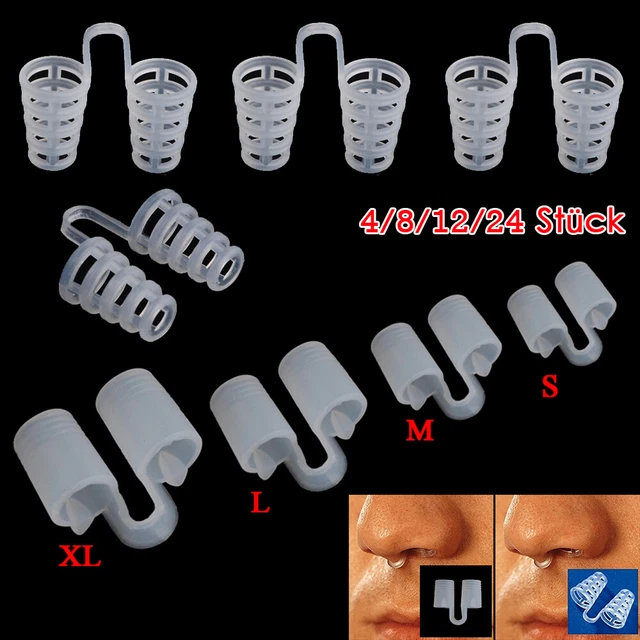 4/8/12/24 piezas clip nasal anti ronquidos extensor nasal tapón para ronquidos ronquidos