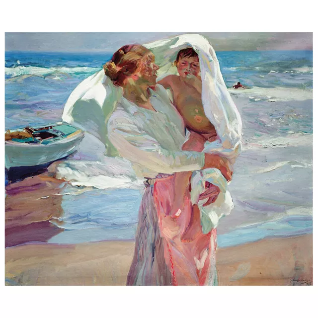 Tableau, Impression Sur Toile - Promenade Au Bord De La Mer - Joaquín Sorolla -