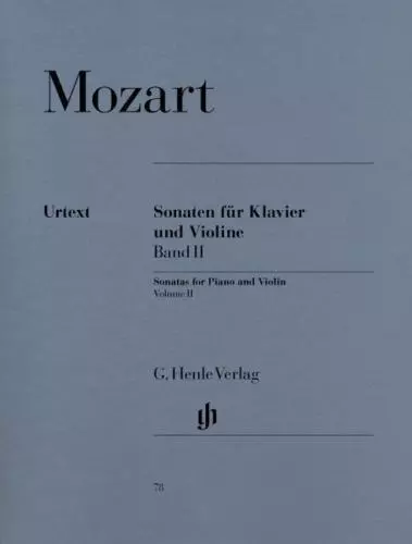 Sonaten für Klavier und Violine 2 Mozart URTEXT HN 78  PORTOFREI VOM FACHHÄNDLER
