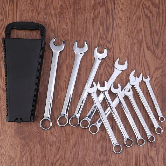 12 en 1 8-19mm Dual Heads Combinaison Dichalous Spanners Spanners Set (Argent)