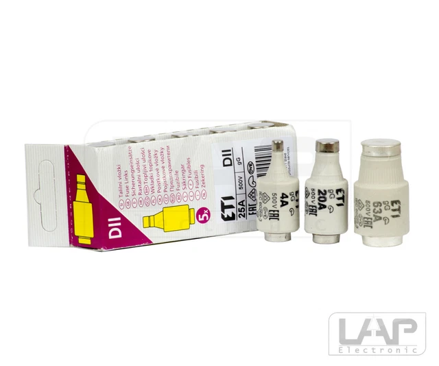 5 Pièce Diazed Fusibles Assurance DII E27 Diii E33 Fusibles de Sécurité