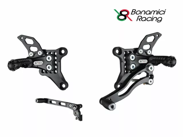 Pedane Arretrate Bonamici Racing Regolabili Per 848 / 1098 / 1198 2007-2011