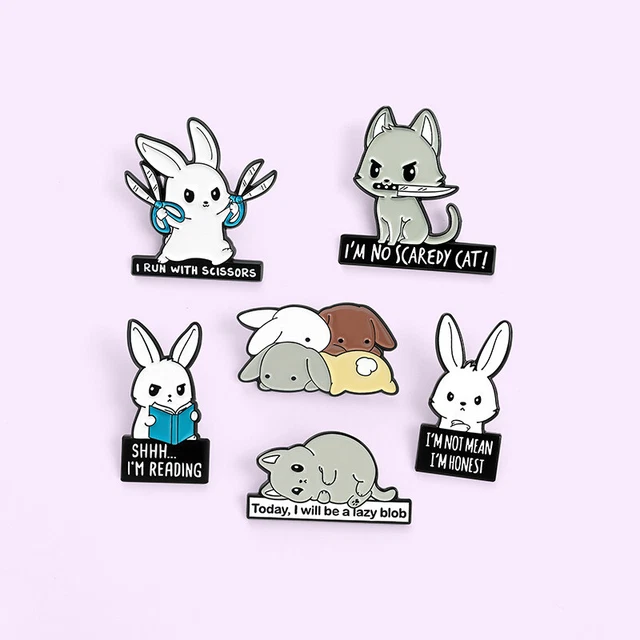 9 Pièces Épingles Émail Anime Mignonnes - Broches Animaux Dessin Animé, Accessoires Pour Vêtements, Sacs Et Bricolage