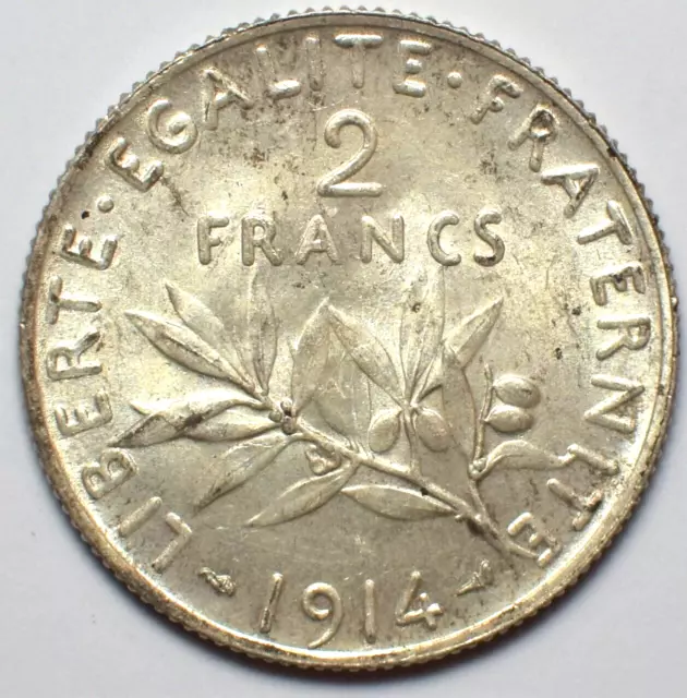 2 francs 1914 semeuse argent SUP