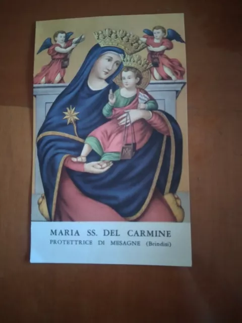MARIA SS. DEL CARMINE protettrice di Mesagne ( BR )  - SANTINO con Preghiera