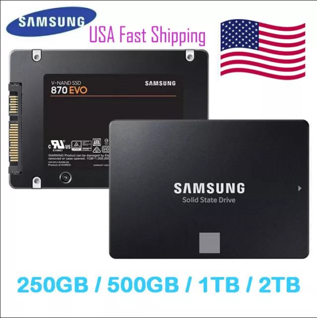 SAMSUNG 2.5 in 870 EVO SATA 3 SSD 2TB 1TB 500GB 250GB Laptop Solid State lot US