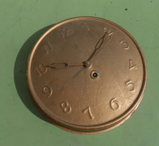 Pendule Horloge Murale Mecanique Ancienne Tole Deco Cuisine Bureau Industriel