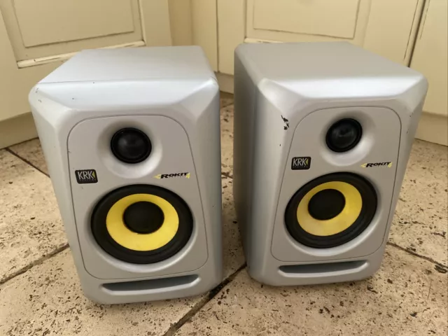 KRK Rokit 4 monitor Speakers X2 LIMITED EDITION silver RP4G3S