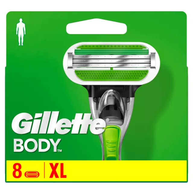 Gillette Body Lames de Rasoir 8 Pièce Développe pour La Corps