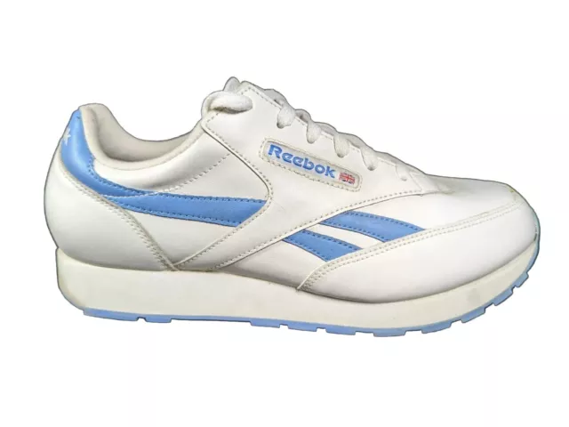 Reebok Classic RB 303 Running Shoes Sneakers White Blue Women's Size 11