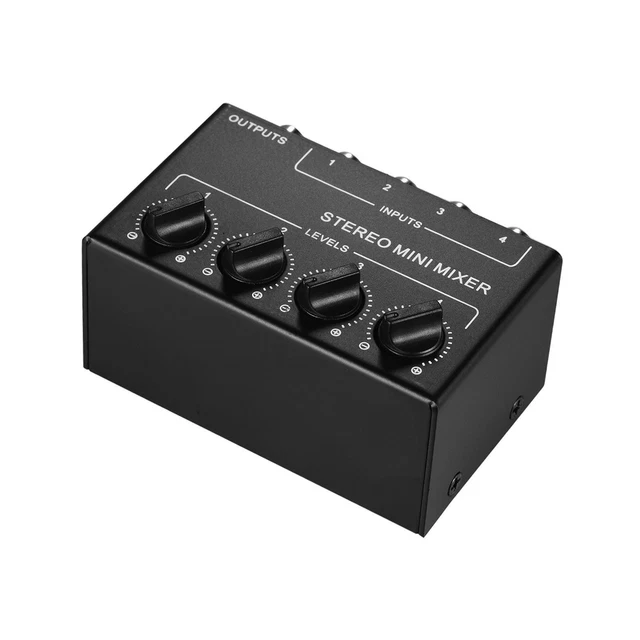 Mini Audio Mixer RCA Inputs Output Portable Passive Mixer for Mixing Instrument