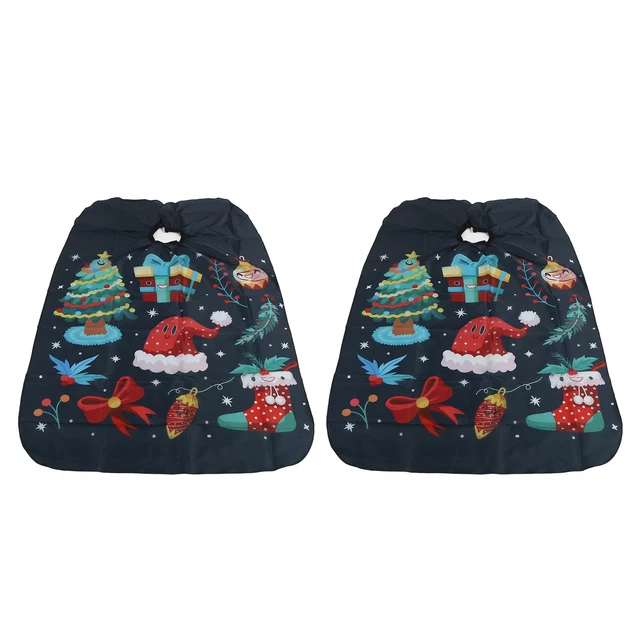 2Pcs Hair Coloring Cape Comfortable Round Collar Elastic Multifunctional Hai Zz1