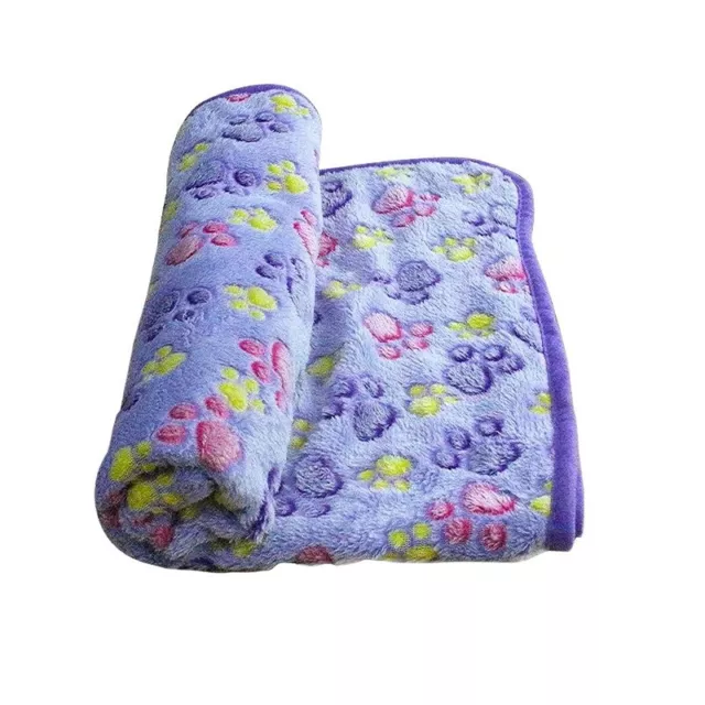 Soft Fluffy Warm Lovely Design Paw Print Pets Blanket Dog & Cat Piggy S/M/L Mat. 2