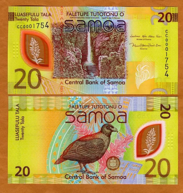 Western Samoa, 20 Tala, ND (2024), P-New, Polymer, CC-Prefix UNC