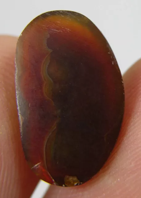 #11 5.95ct Mexico 100% Natural Raw Rough Cab Fire agate Crystal Specimen 1.15g 2