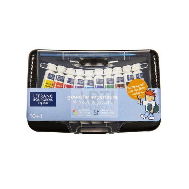 Tempera Para Enseñanza "Enfants" L&B Conf. 10Pz De 10ML + Cepillo
