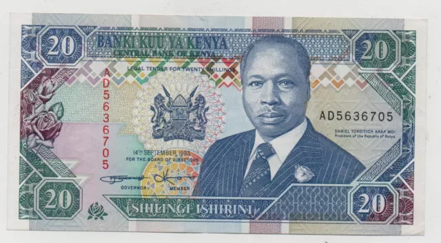 Kenya 20 Shillings 19913 Pick 31 Look Scans