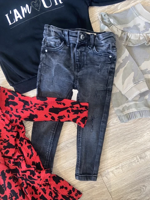 RIVER ISLAND NEXT ecc ragazze autunno inverno pacchetto abito jeans felpa età 2-3 anni 6