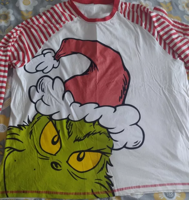 Set pigiami natalizi abbinati alla famiglia Grinch da uomo taglia 3XL molto